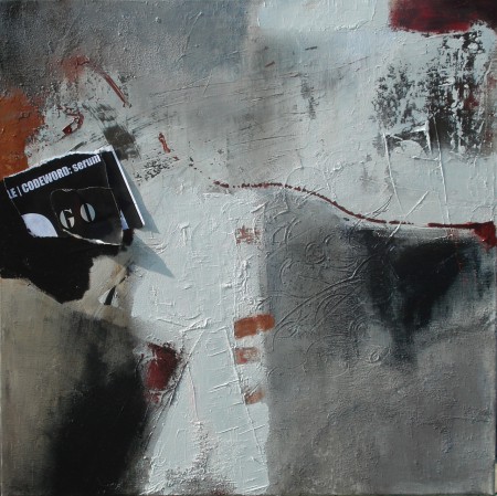 GO II. 2008, vegyes technika, vászon, 70x70 cm